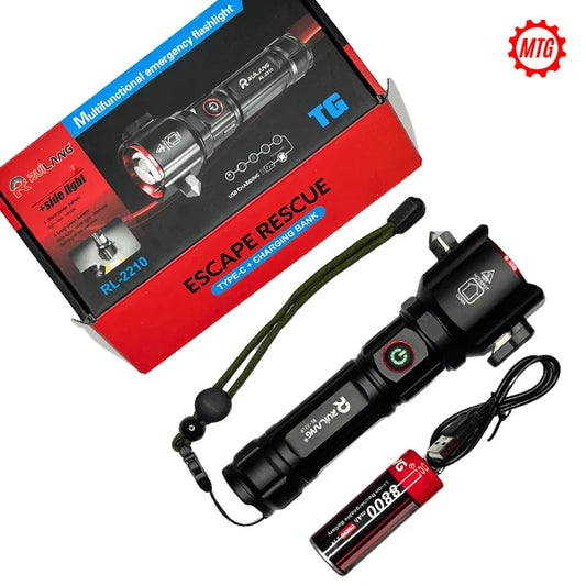 5-in-1 Tactical Multi-Functional Emergency Flashlight