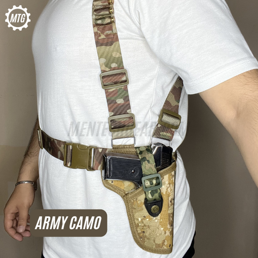 Double-Sided Shoulder Holster – Adjustable Concealed Carry for 9mm & 30 Bore