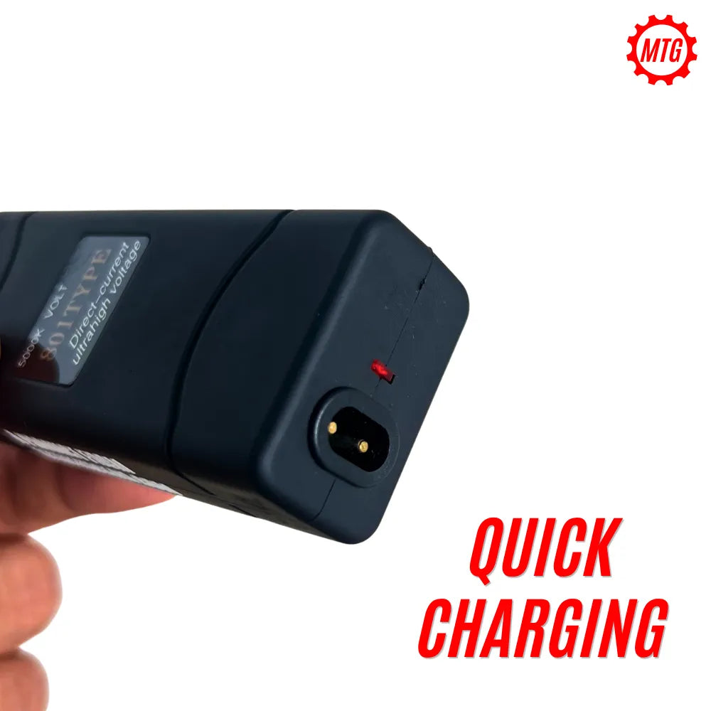 Mini Rechargeable Stun Gun – High Voltage Taser with LED Flashlight + Free Holster
