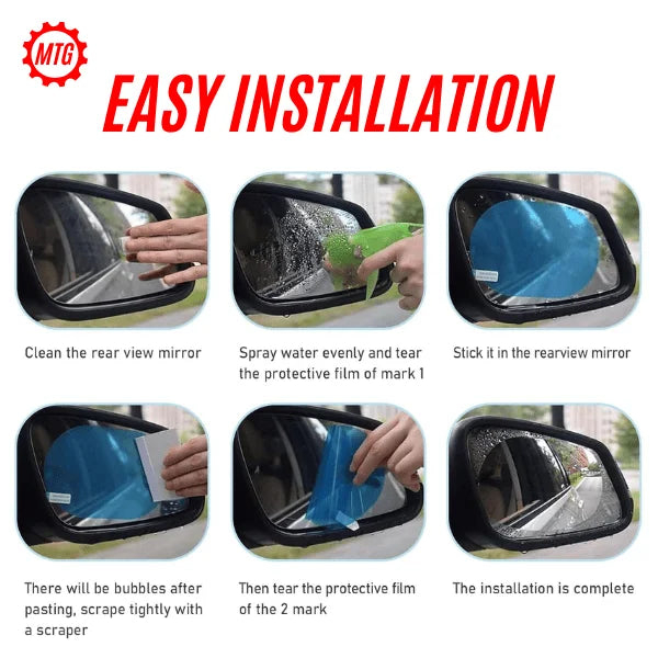 Anti-Fog Film for Car Side Mirrors