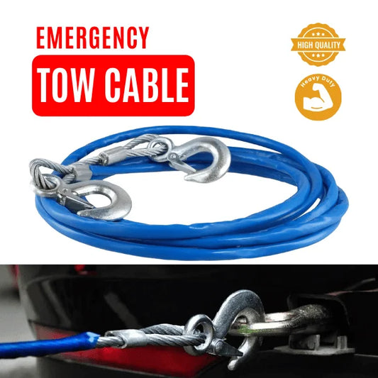 Heavy-Duty Steel Tow Cable – 4 Meter