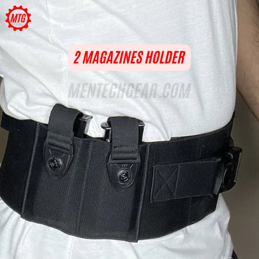 Elastic Belly Band Holster – Dual Lock Concealed Carry Belt with License Pocket