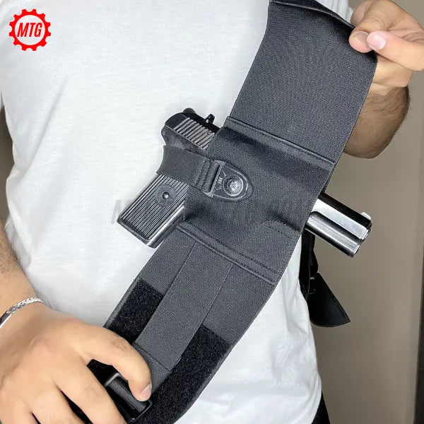 Elastic Belly Band Holster – Dual Lock Concealed Carry Belt + FREE Cleaning Kit