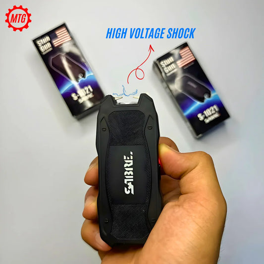 High-Voltage Stun Gun with Flashlight & Battery Indicator – Original Imported