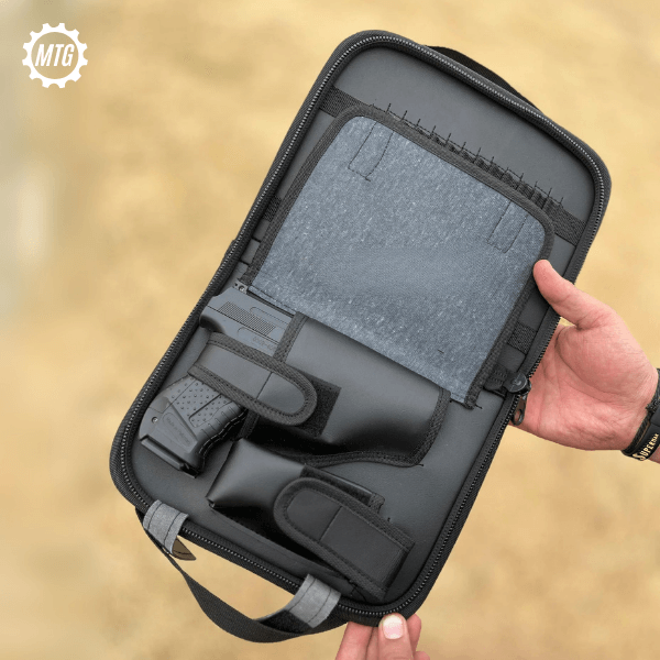 Thick Padded Leather Pistol Bag