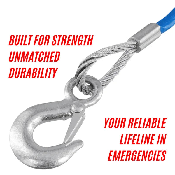 Heavy-Duty Steel Tow Cable – 4 Meter
