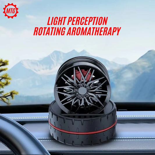 Solar Rotating Wheel Hub Perfume – 360° Car Air Freshener | Long-Lasting Fragrance
