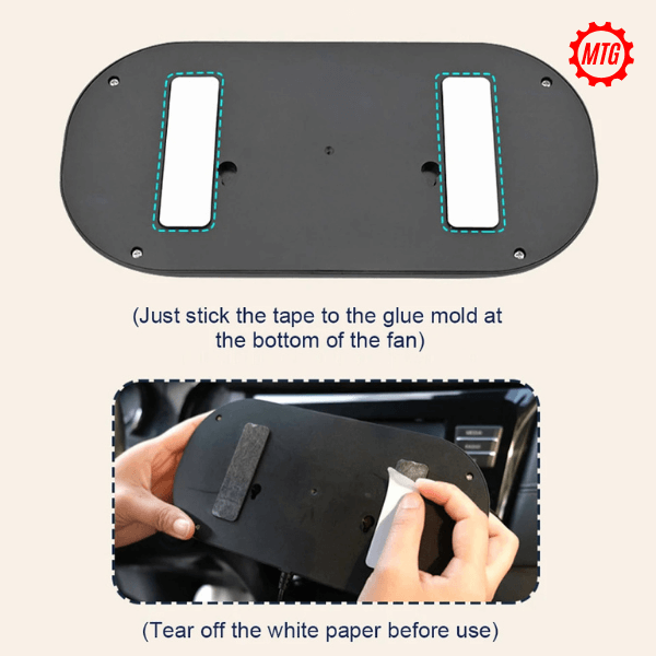 Dual Head Vehicle Fan – 360° Adjustable | Plug & Play