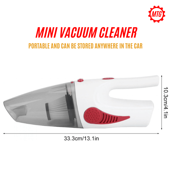 Portable Car Vacuum Cleaner – With Suction Pipe & Accessories
