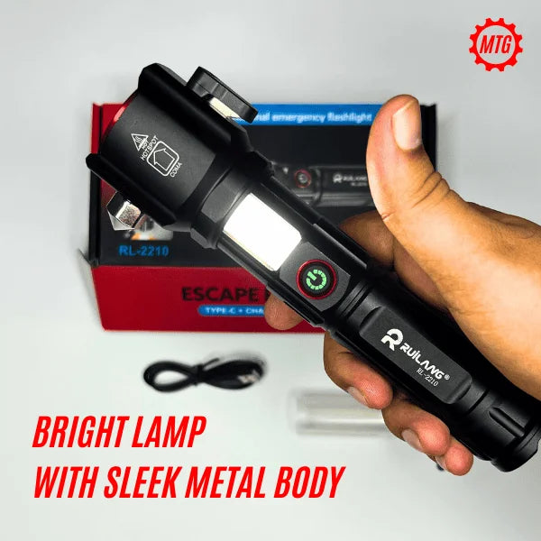 5-in-1 Tactical Multi-Functional Emergency Flashlight
