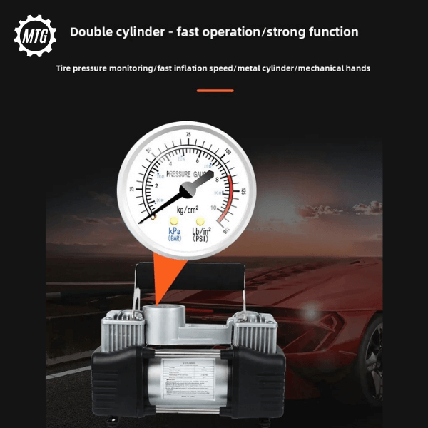 Portable Dual Cylinder Car Air Compressor