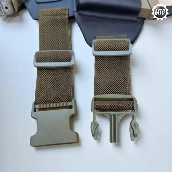 Pistol Holster Belt – Leather with Dual Magazine Holders + FREE Cleaning Kit