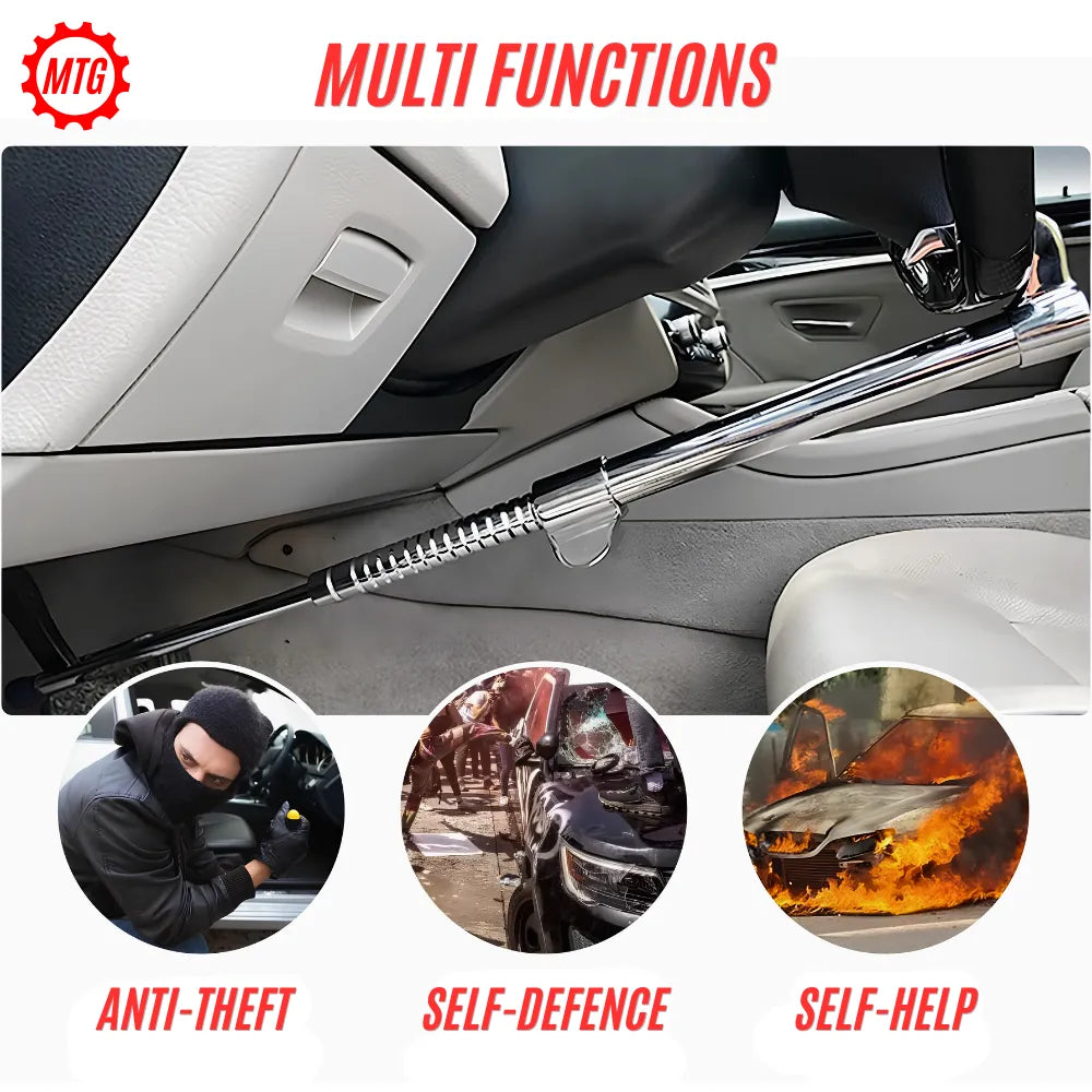 Heavy Duty Retractable Car Steering & Pedal Lock