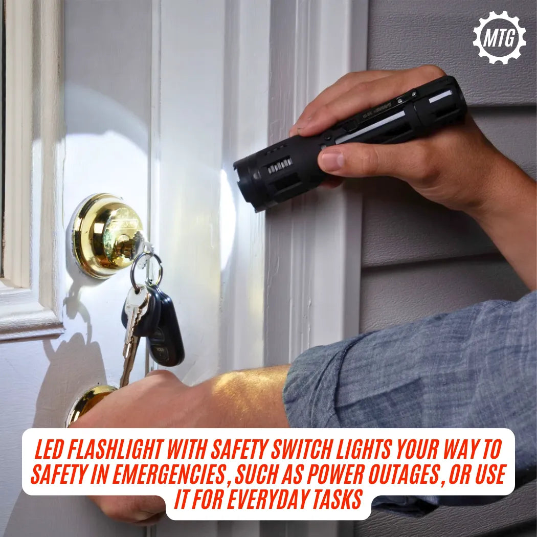 2-in-1 Taser with LED Flashlight - Rechargeable Stun Gun