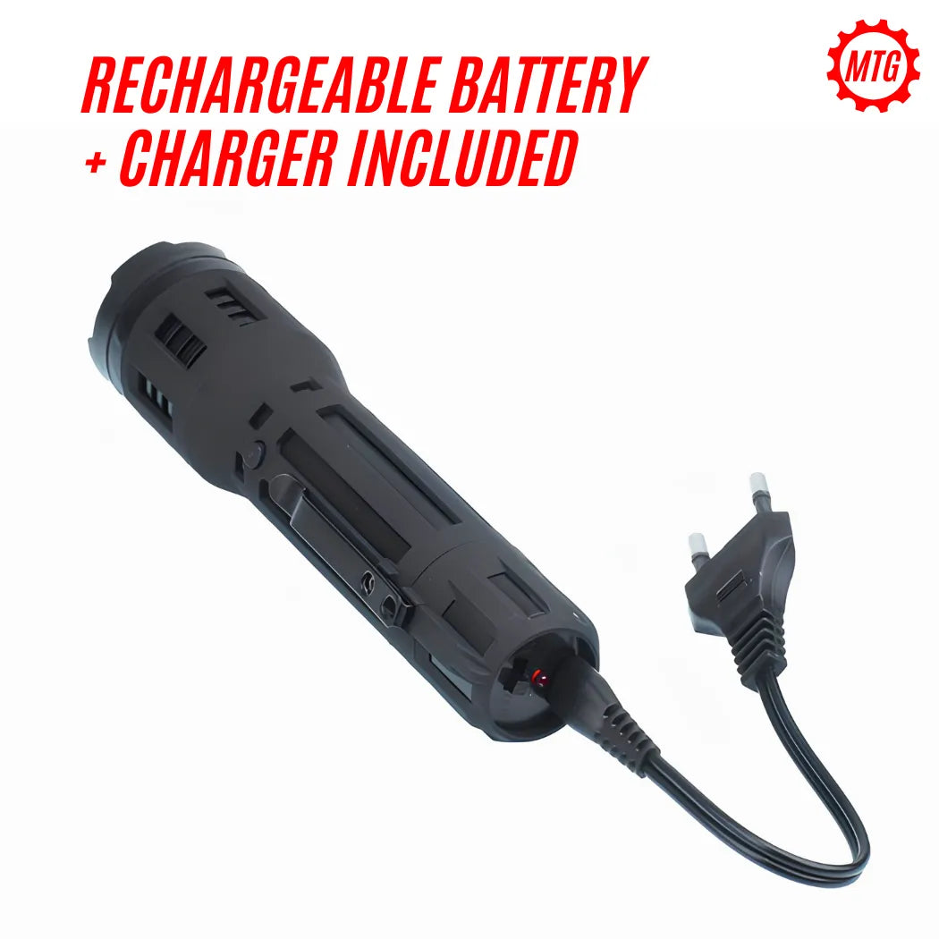 2-in-1 Taser with LED Flashlight - Rechargeable Stun Gun