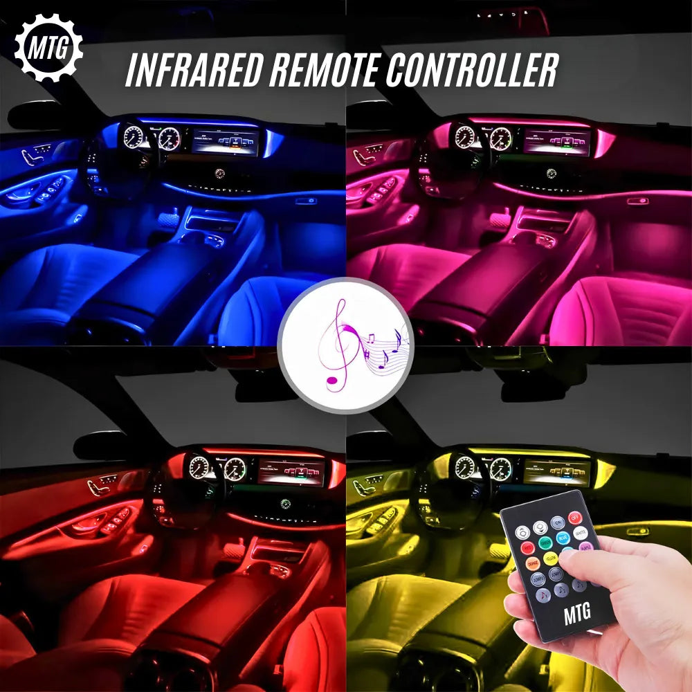 RGB Car Interior Ambient Light – Music Sync LED Atmosphere Lights