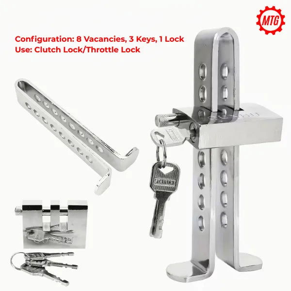 Heavy-Duty Pedal Lock Security Lock – Anti-Theft Car Brake & Clutch Lock