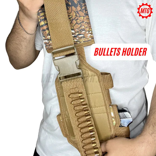 Belly Band Pistol Holster – Concealed Carry Belt with Magazines, Bullets & License Pocket + FREE Cleaning Kit