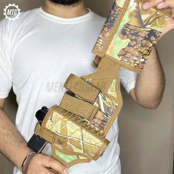 Belly Band Pistol Holster – Concealed Carry Belt with Magazines, Bullets & License Pocket + FREE Cleaning Kit
