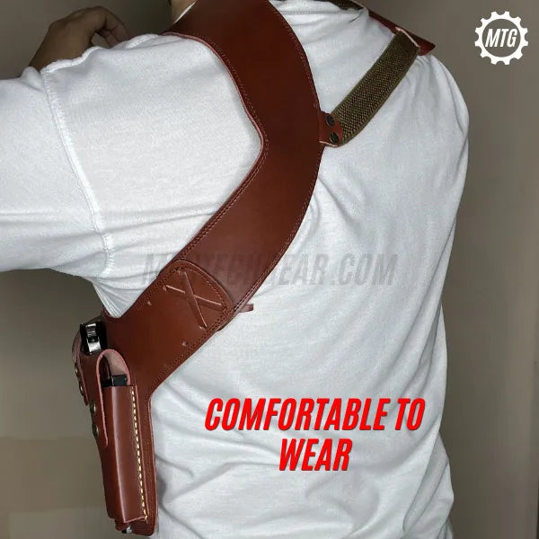Premium Genuine Leather Pistol Holster – Single-Side Carry + FREE Cleaning Kit