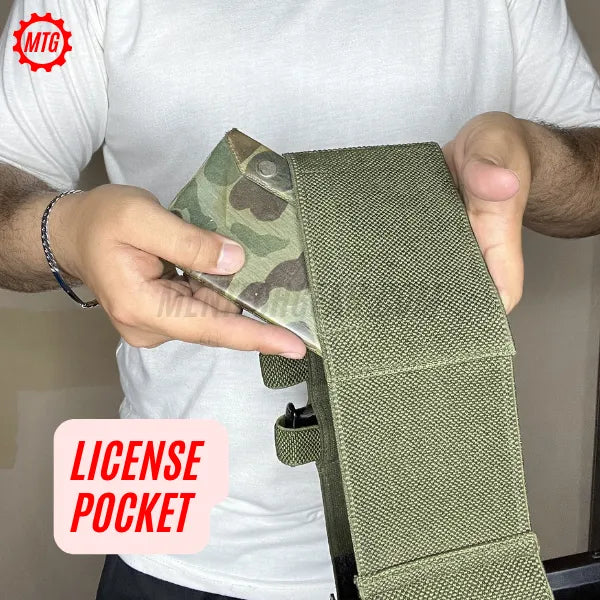 Elastic Belly Band Holster with Aluminium design lock & License Pocket + FREE Cleaning Kit