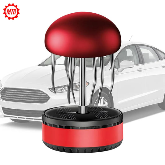 Solar Powered Rotating Car Air Freshener – Jellyfish Mist Ring Aromatherapy