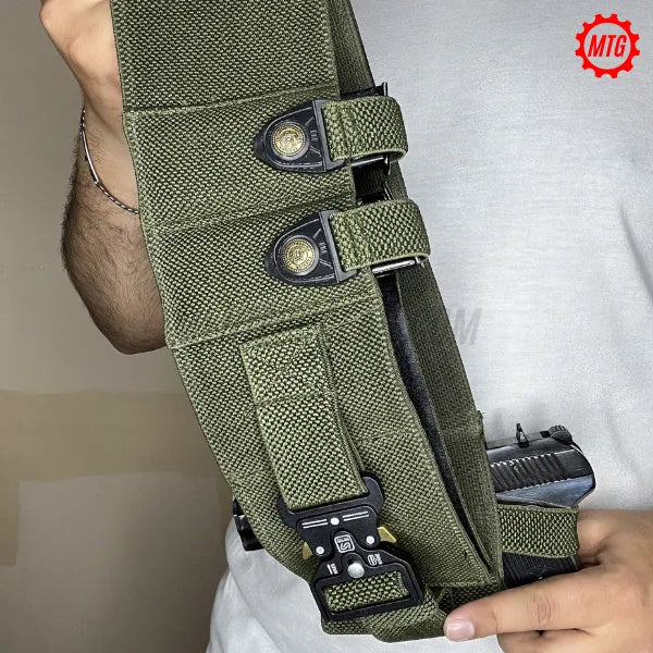 Elastic Belly Band Holster with Aluminium design lock & License Pocket + FREE Cleaning Kit