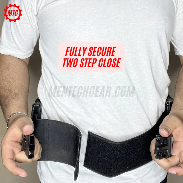 Elastic Belly Band Holster – Dual Lock Concealed Carry Belt + FREE Cleaning Kit