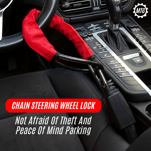 Seat Belt Steering Wheel Lock – Quick Locking Anti-Theft Strap