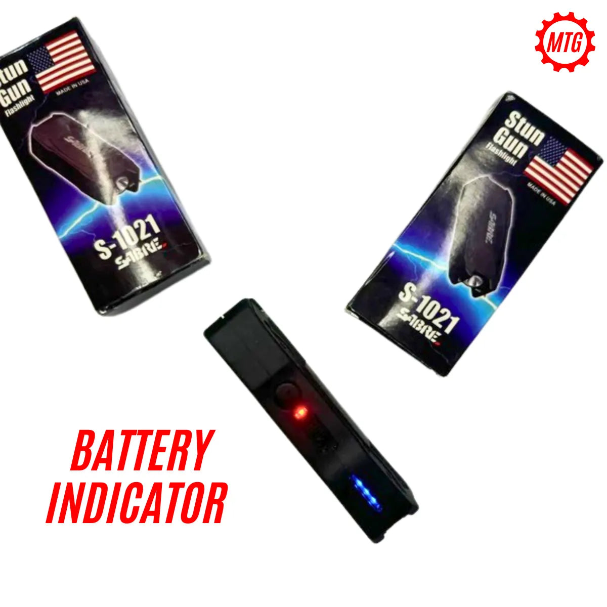 High-Voltage Stun Gun with Flashlight & Battery Indicator – Original Imported