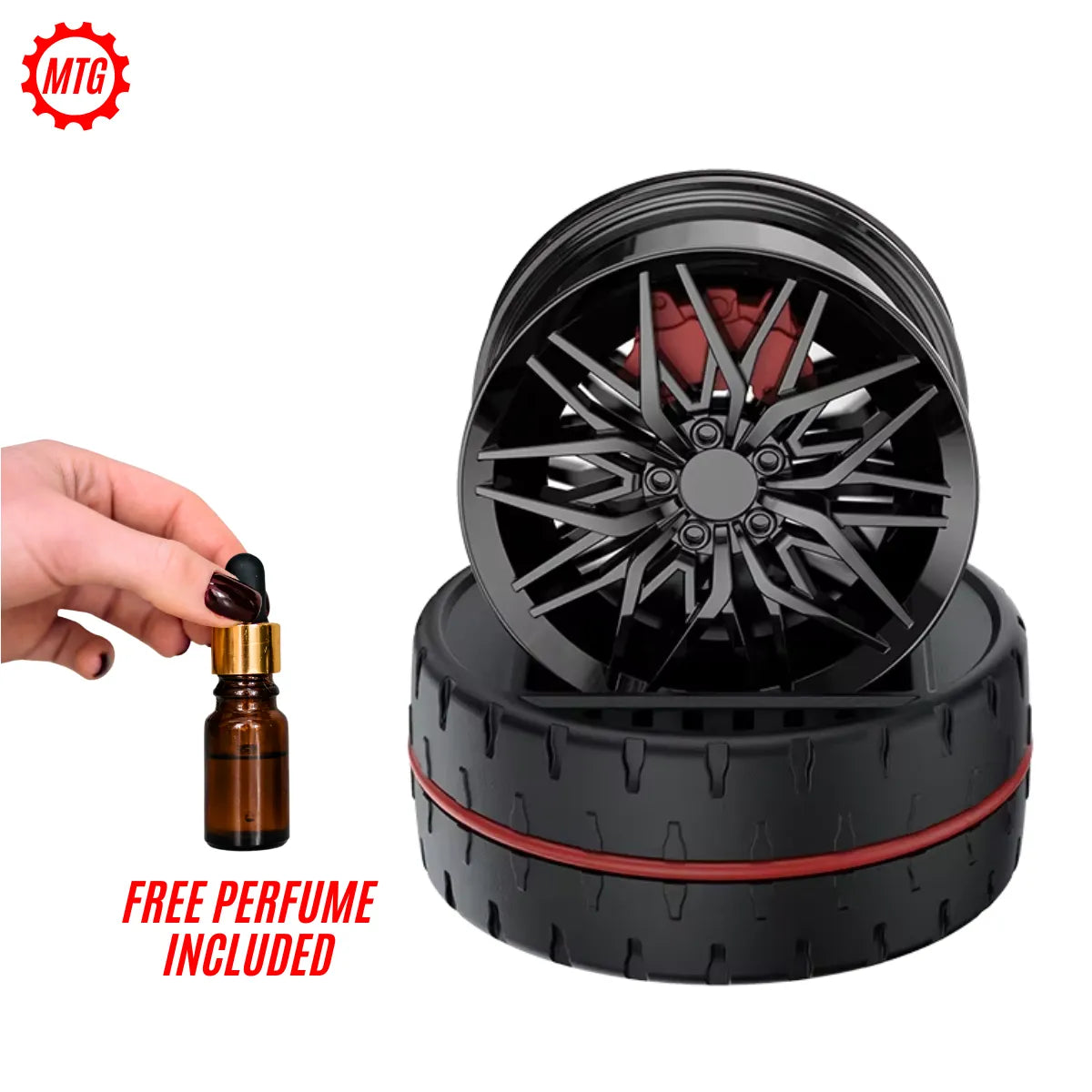 Solar Rotating Wheel Hub Perfume – 360° Car Air Freshener | Long-Lasting Fragrance
