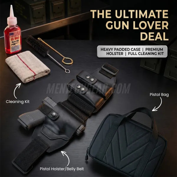 3-in-1 Deal – Holster Belt + Padded Bag + FREE Cleaning Kit