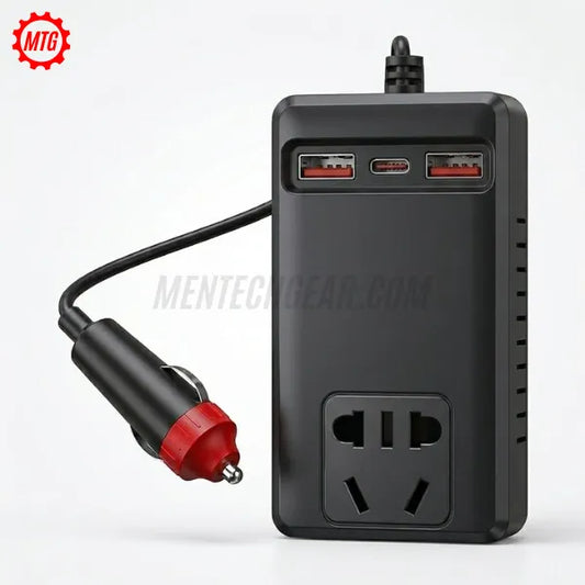 150W Car Power Inverter – DC 12V/24V to 110V-220V Converter with Fast Charging