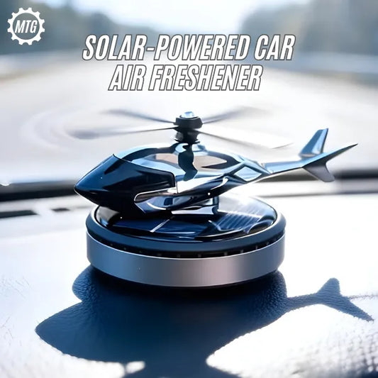 Solar Helicopter Car Aroma Diffuser – Rotating Dashboard Air Freshener with Perfume