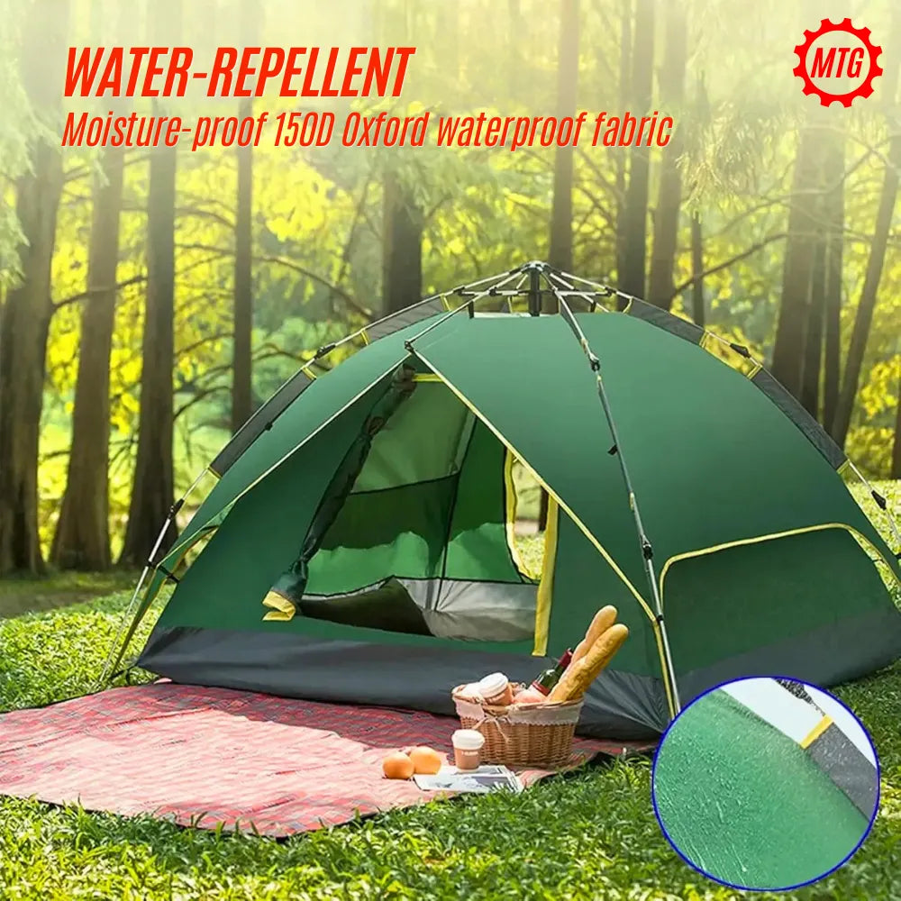 Automatic Camping Tent for 2-3 Persons | Waterproof Pop-Up Tent