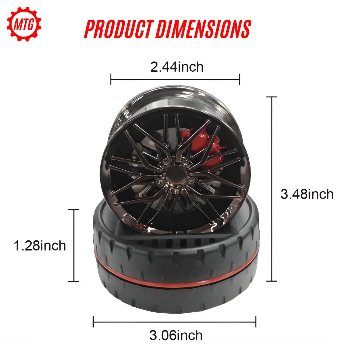 Solar Rotating Wheel Hub Perfume – 360° Car Air Freshener | Long-Lasting Fragrance