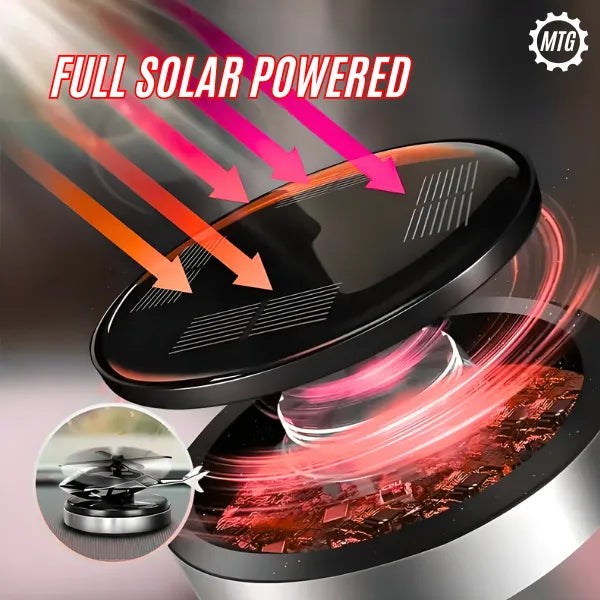 Solar Helicopter Car Aroma Diffuser – Rotating Dashboard Air Freshener with Perfume
