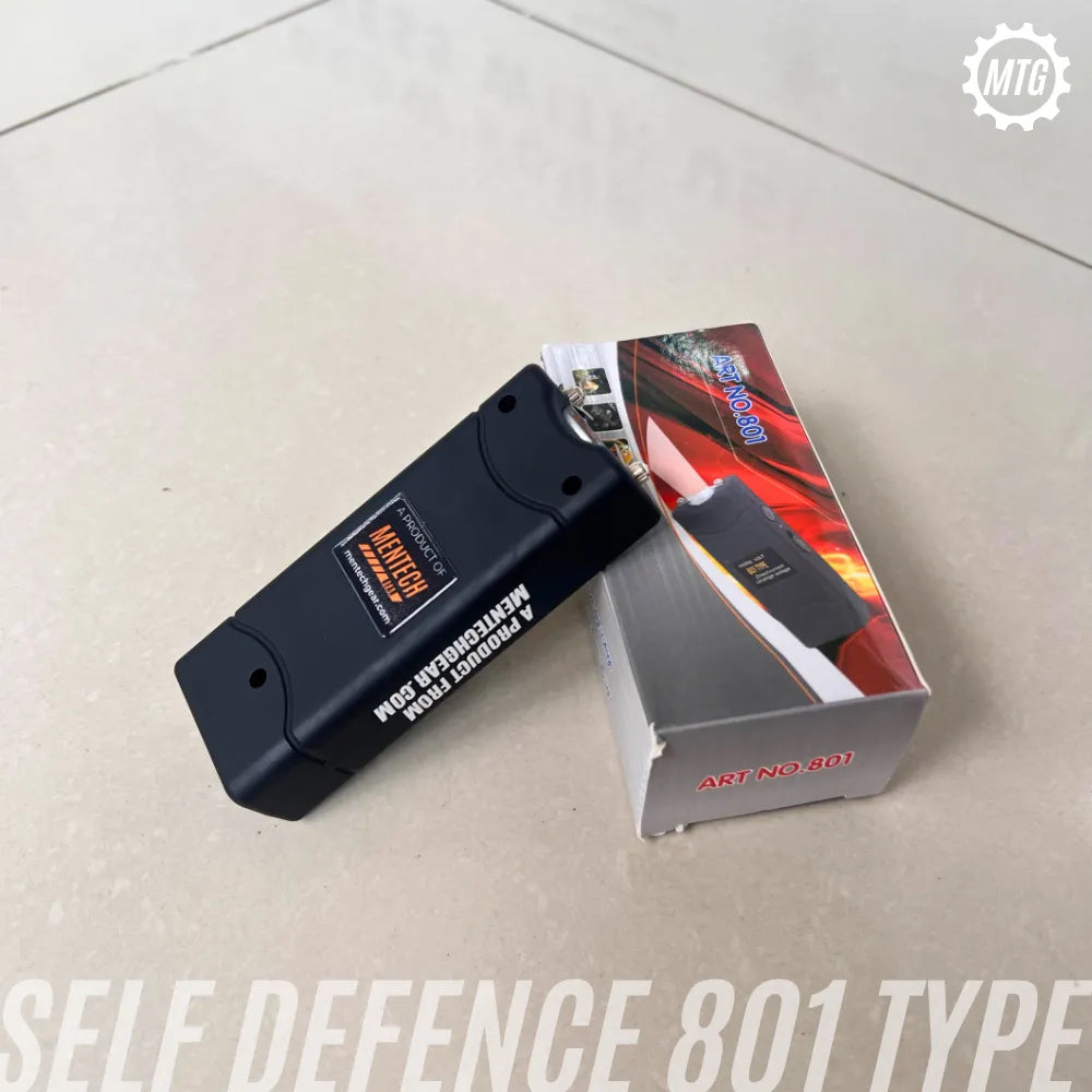Mini Rechargeable Stun Gun – High Voltage Taser with LED Flashlight + Free Holster