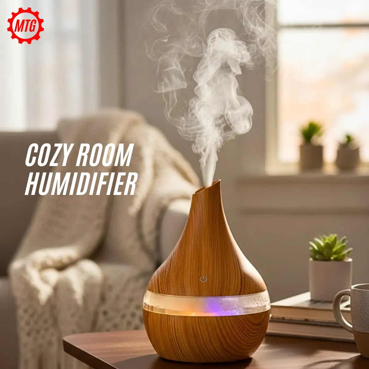 Smart Ultrasonic Room Humidifier – Cool Mist Air Purifier