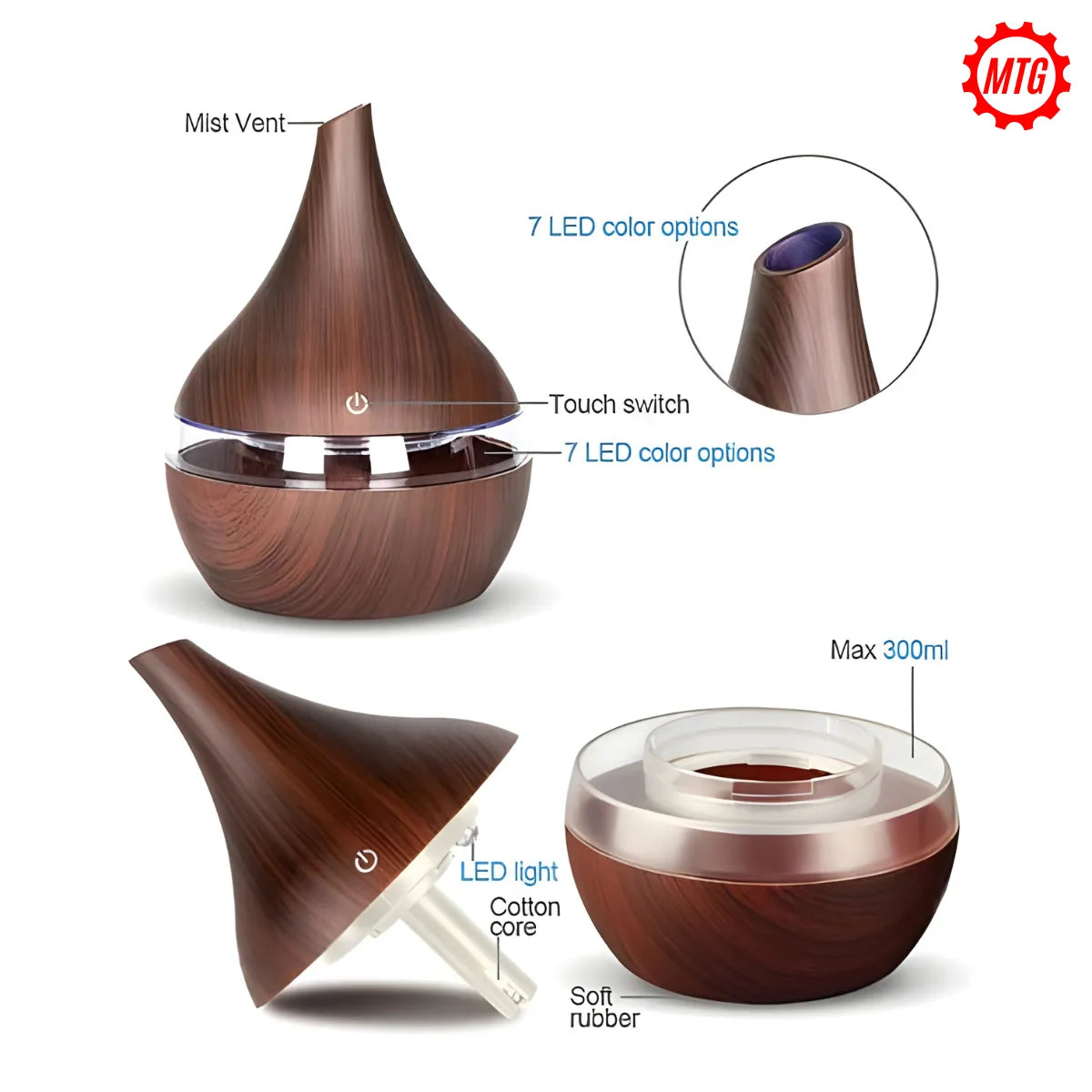 Smart Ultrasonic Room Humidifier – Cool Mist Air Purifier