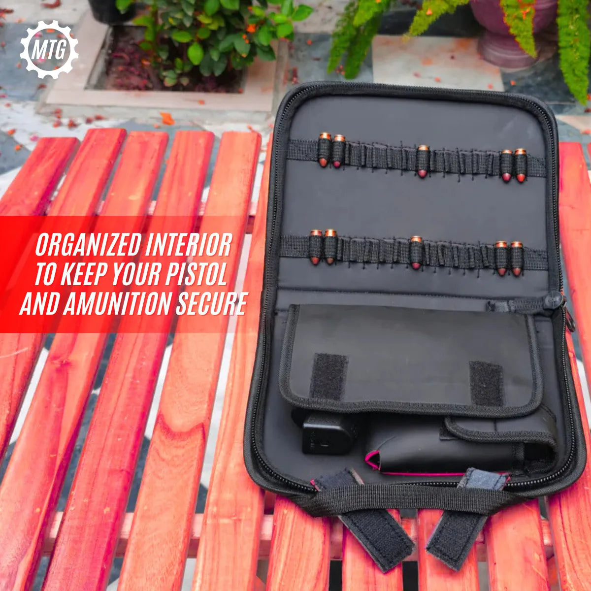 Thick Padded Leather Pistol Bag + FREE Cleaning Kit