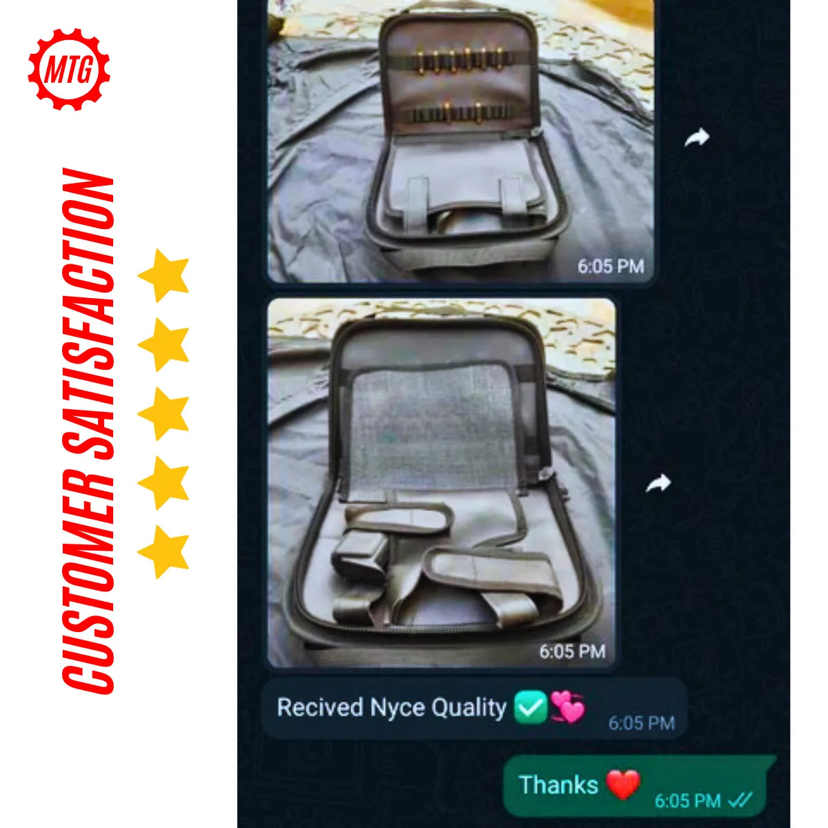 Thick Padded Leather Pistol Bag + FREE Cleaning Kit