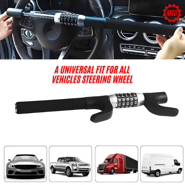 Premium 5-Digit Password Steering Lock – Heavy-Duty Anti-Theft Bar