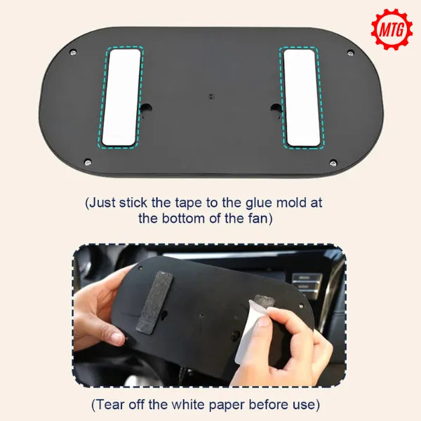 Dual Head Vehicle Fan – 360° Adjustable | Plug & Play