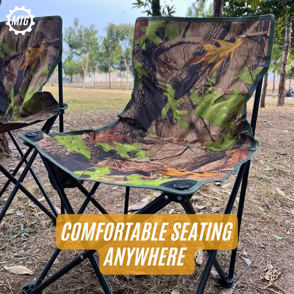 Imported Folding Chair Set with Double-Layer Table – Portable Outdoor Camping Chairs Set