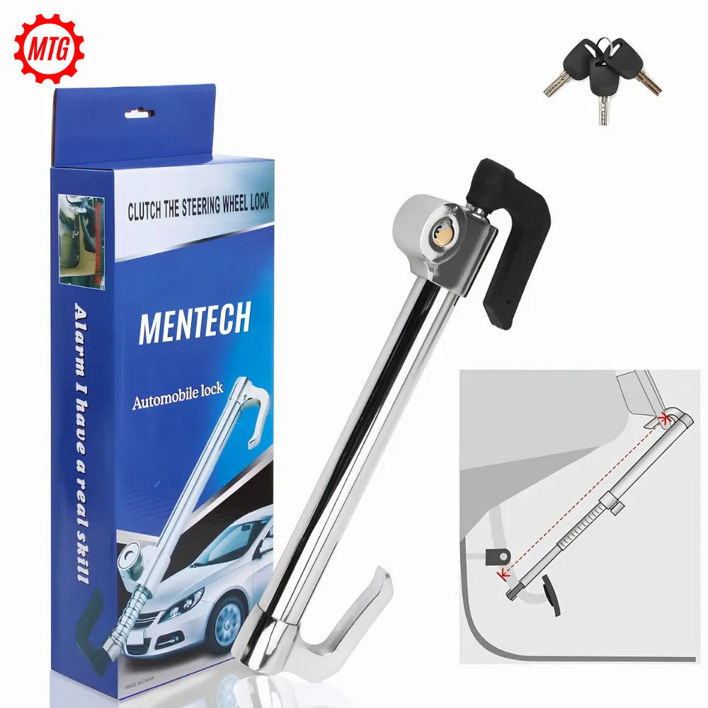 Heavy Duty Retractable Car Steering & Pedal Lock